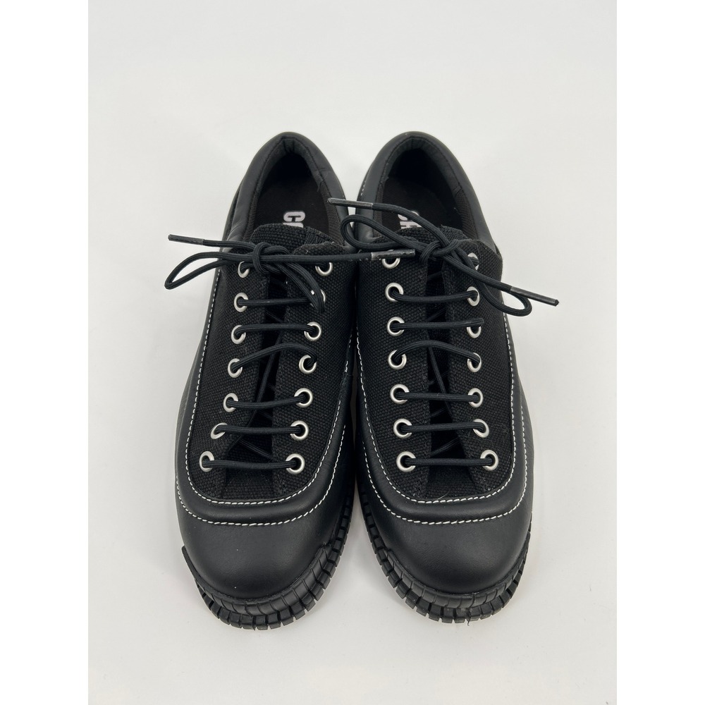 Camper Pix Black Leather Ortholite Lace Up Shoes Sneakers Womens size 39 - Picture 5 of 8